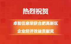 热烈祝贺!卓智信息荣获合肥高新区企业经济效益贡献奖